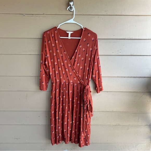 Matilda Jane Floral Faux Wrap Dress - Size M - Modest Boho Casual - Picture 2 of 7